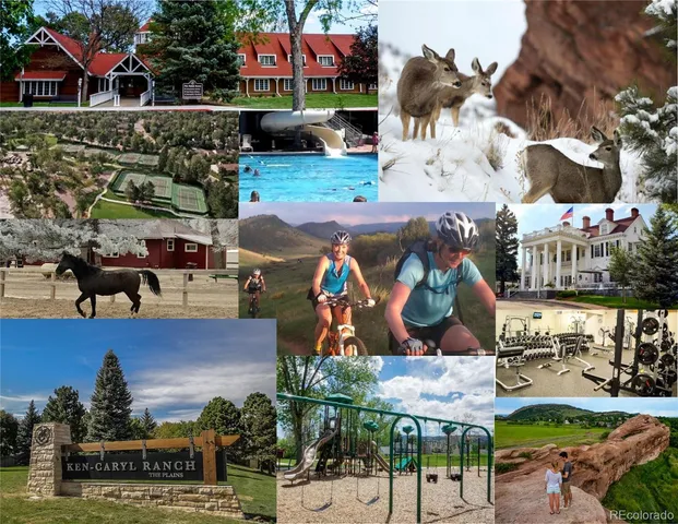 an outdoor space with seating