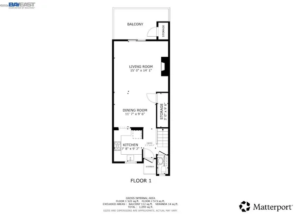 a picture of a wall space with a floor and a window