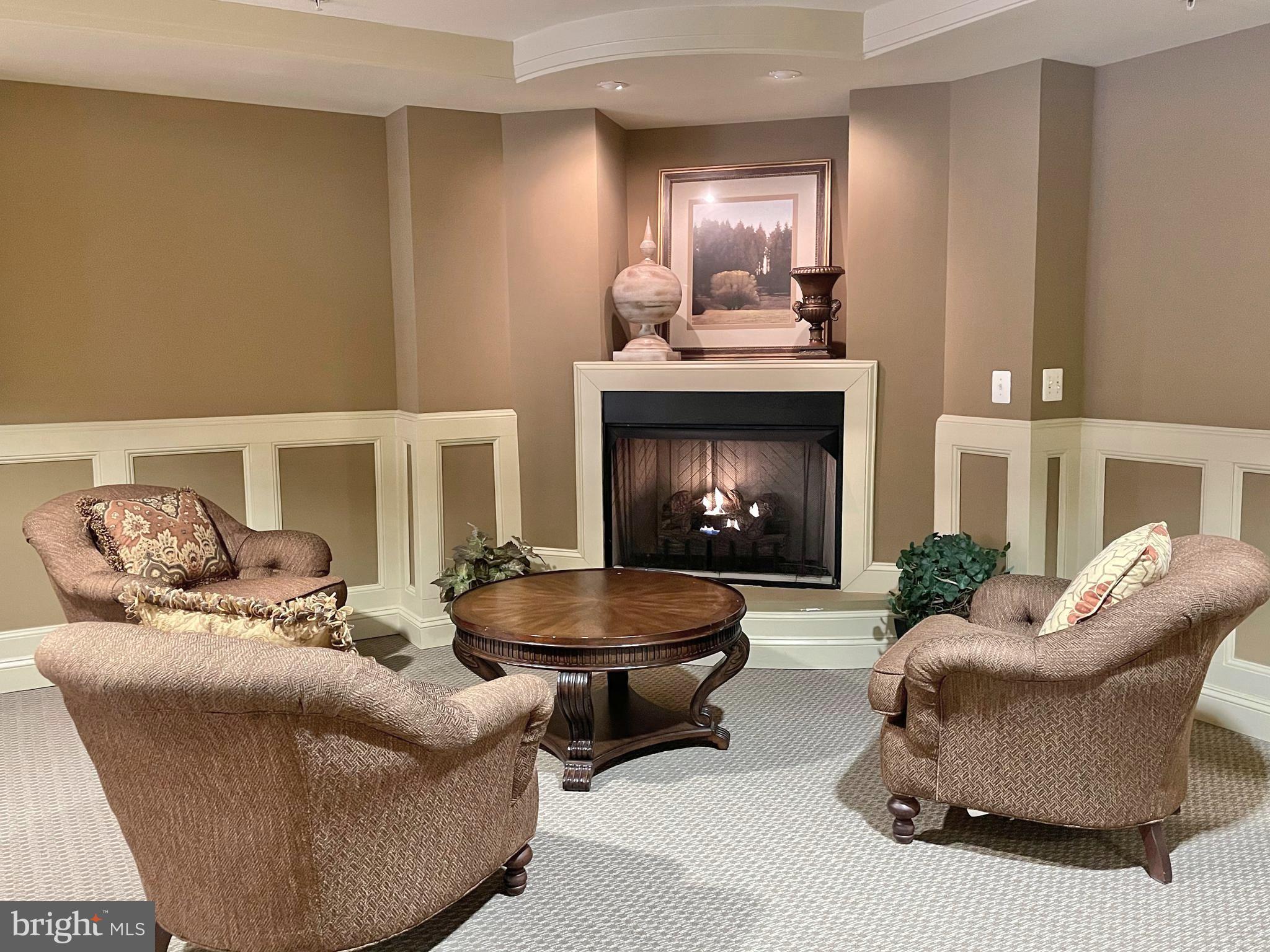 1781 Chain Bridge Road, Unit 201 McLean, VA 22102 - Photo 34 of 51 Cozy Fireplace in Party Room