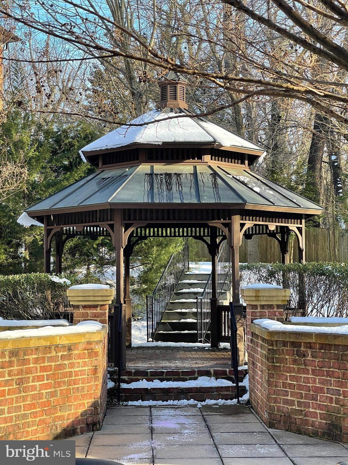 1781 Chain Bridge Road, Unit 201 McLean, VA 22102 - Photo 46 of 51 Gazebo in the Courtyard with Bench