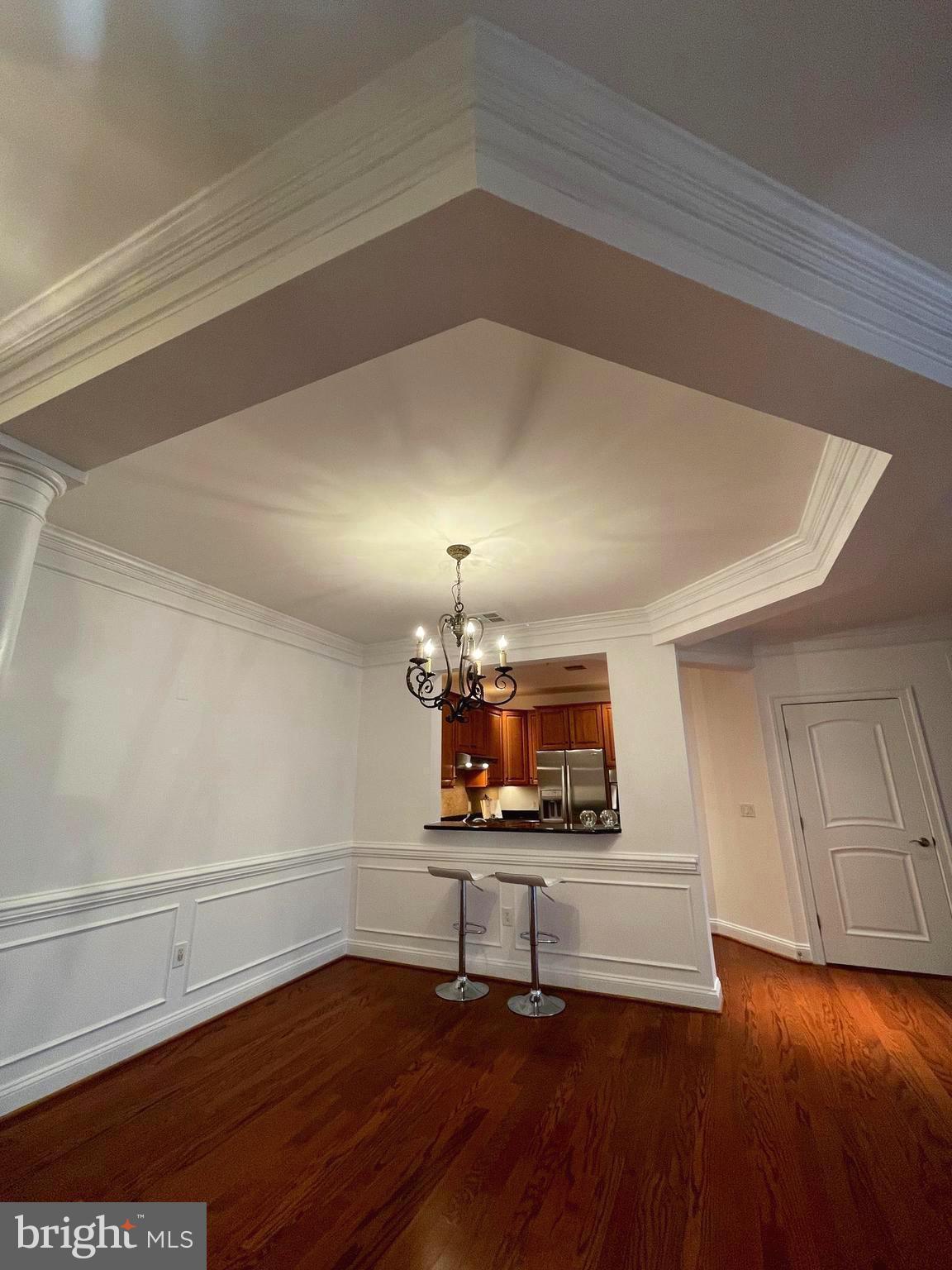 1781 Chain Bridge Road, Unit 201 McLean, VA 22102 - Photo 9 of 51 Tray ceiling in the Dining Room