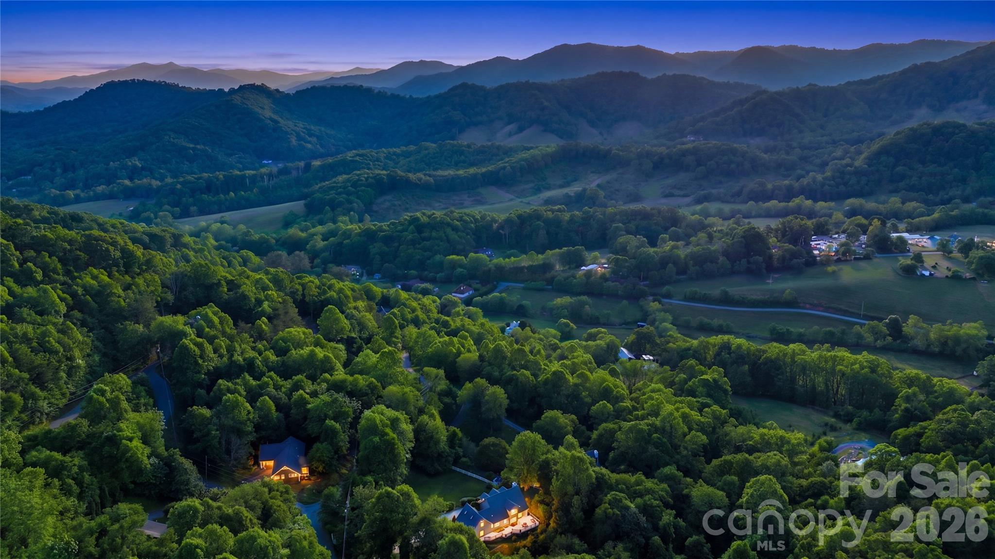 15 Raccoon Point Canton, NC 28716 - Photo 45 of 48 a view of a lush green hillside and a houses