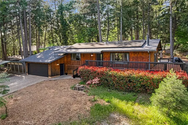 an outdoor space with garden view
