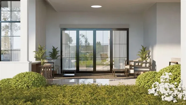 a view of a livingroom with wooden floor and stairs