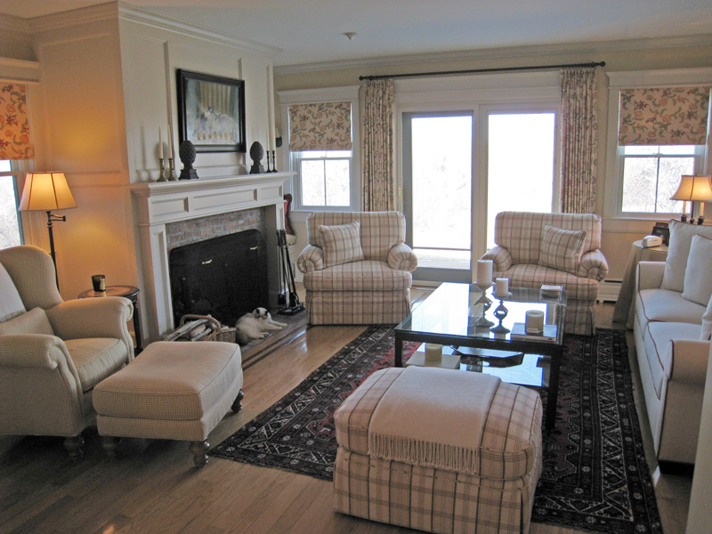 26 Old Tom Nevers Road Nantucket, MA 02554 - Photo 14 of 22 a living room with furniture and a fireplace