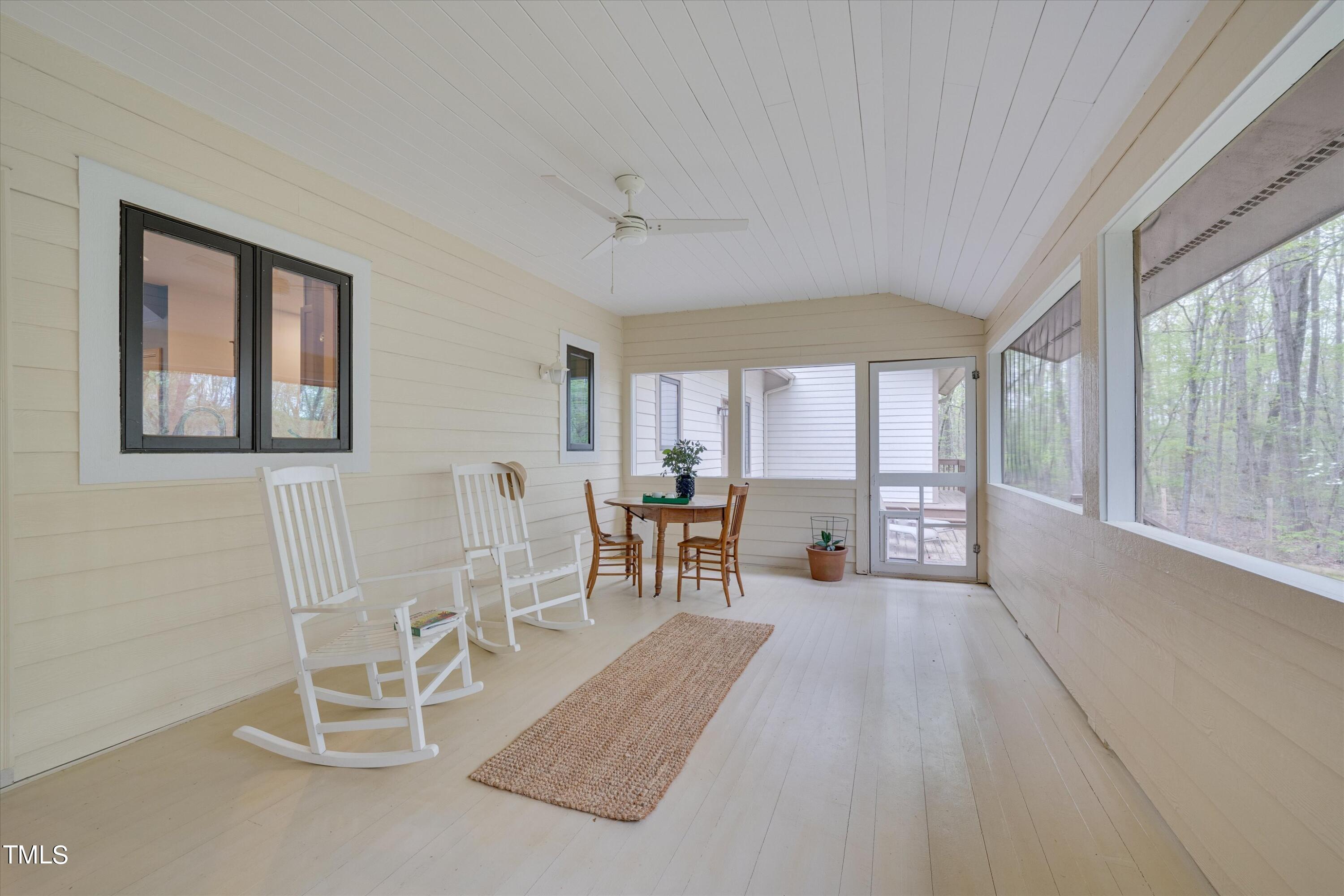377 Potluck Farm Road Rougemont, NC 27572 - Photo 31 of 54 The 12x20 ft screened porch is perfect for staying cool & listening to summer storms