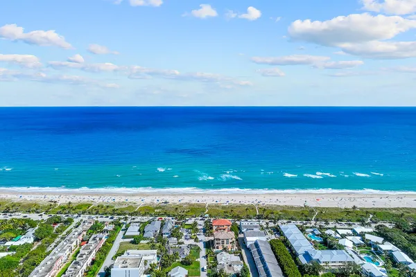 a view of an ocean and beach