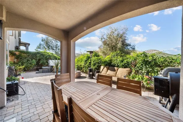 a outdoor space with chairs