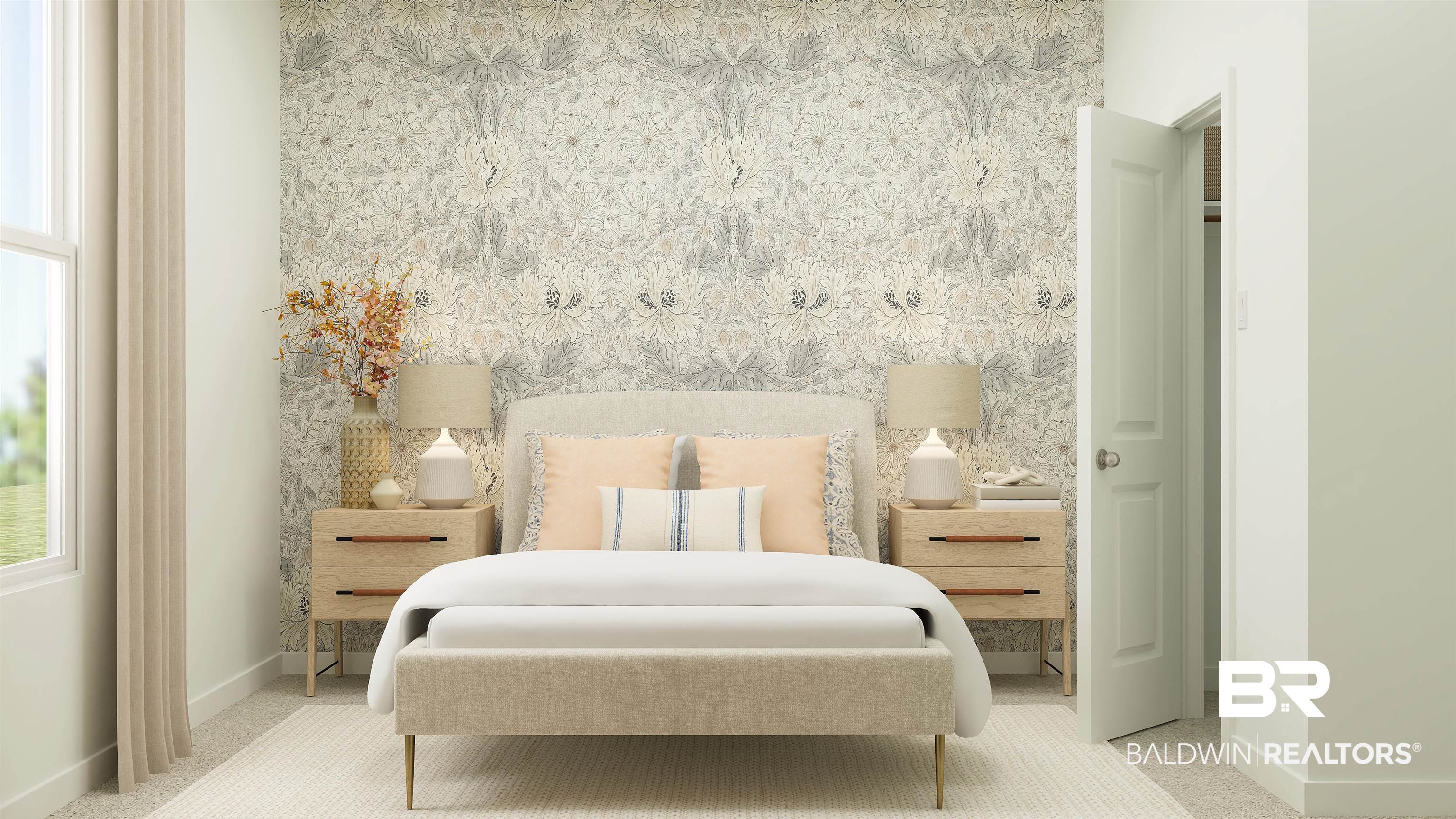 19250 Maple Crst Loop Foley, AL 36535 - Photo 5 of 19 Carpeted bedroom featuring wallpapered walls and baseboards