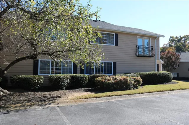 a view of outdoor space with seating area