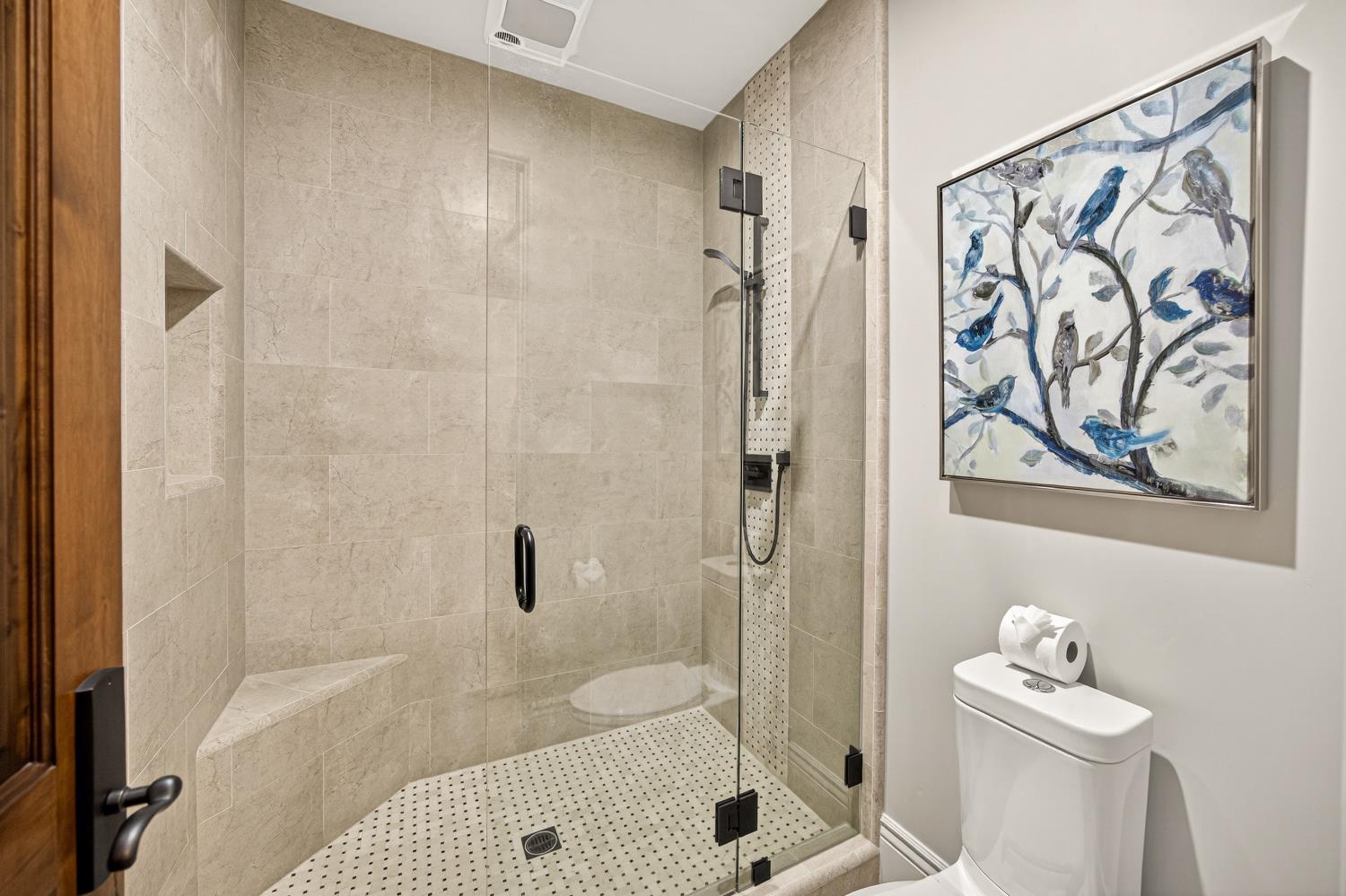 3909 Edgevale Court Fair Oaks, CA 95628 - Photo 65 of 98 a bathroom with a shower and a toilet