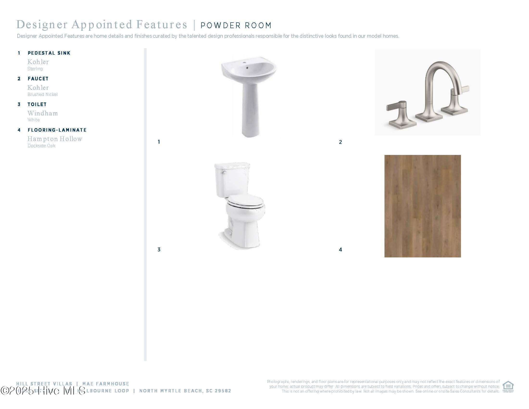 2511 Hillbourne Loop North Myrtle Beach, SC 29582 - Photo 17 of 34 35 Powder Room Selections