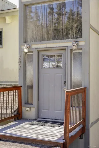 a view of a entryway door of the house