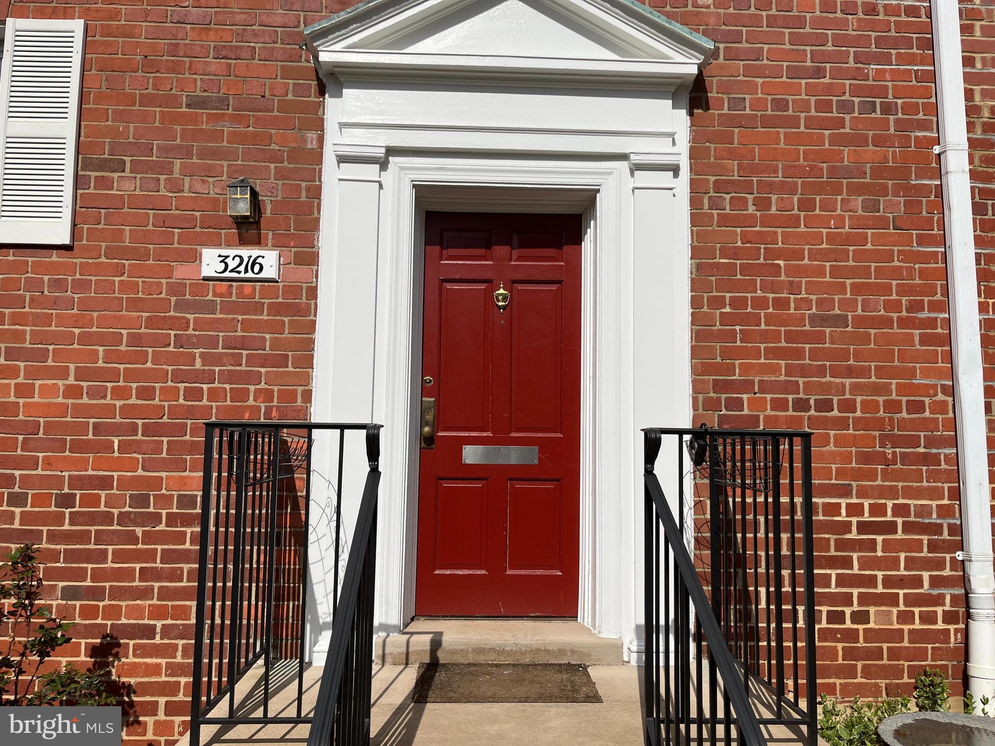 a view of front door of house