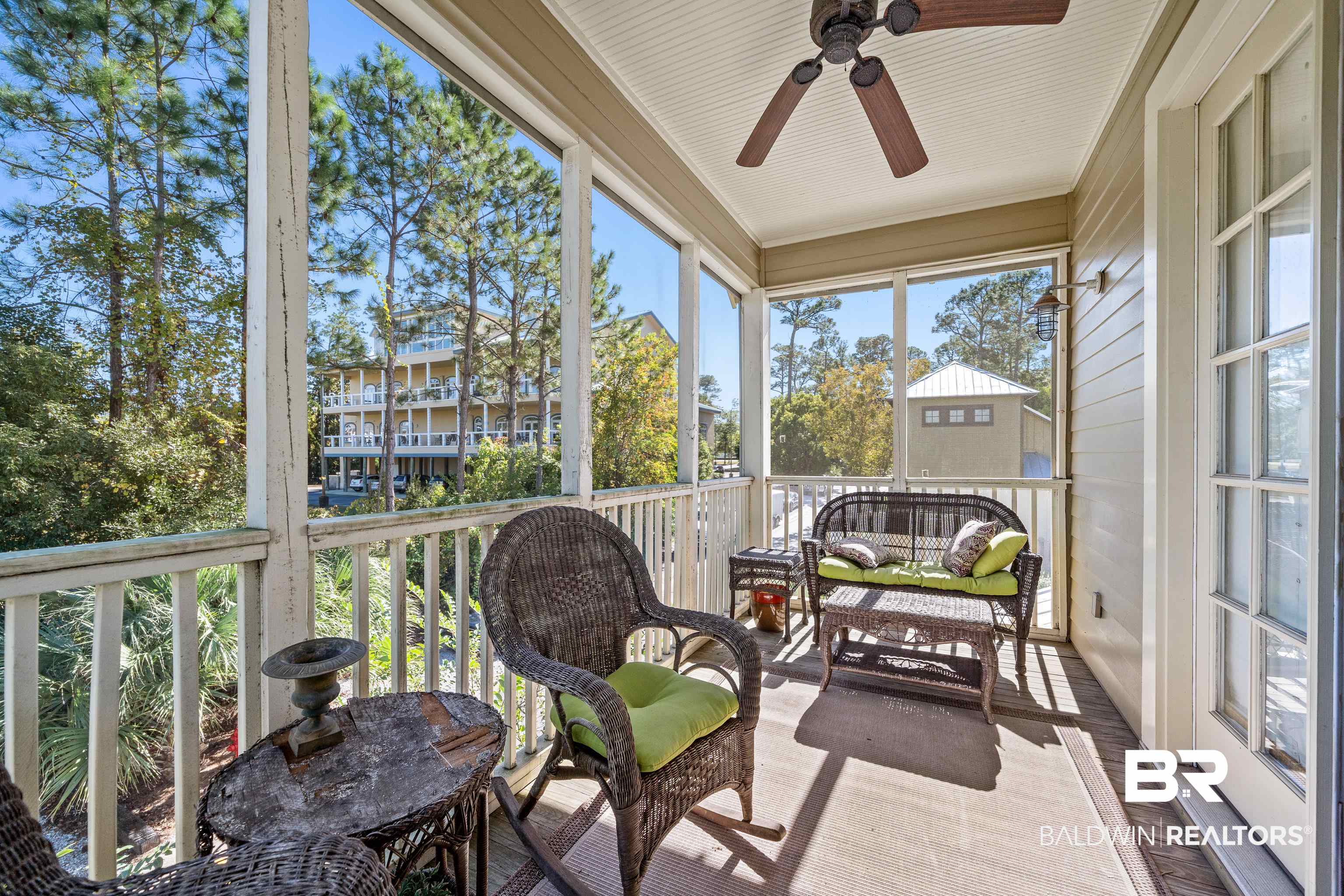 25773 Canal Road, Unit 10 Orange Beach, AL 36561 - Photo 19 of 40 Lovely screened porch with a ceiling fan