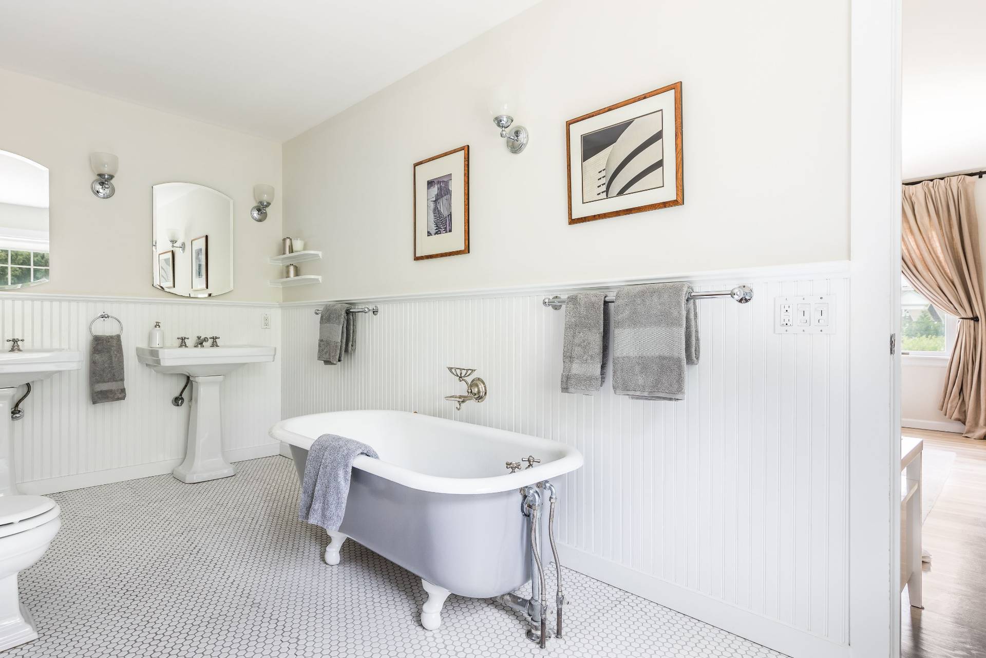 124 Ocean Road Bridgehampton, NY 11932 - Photo 15 of 27 a bathroom with a sink and a mirror