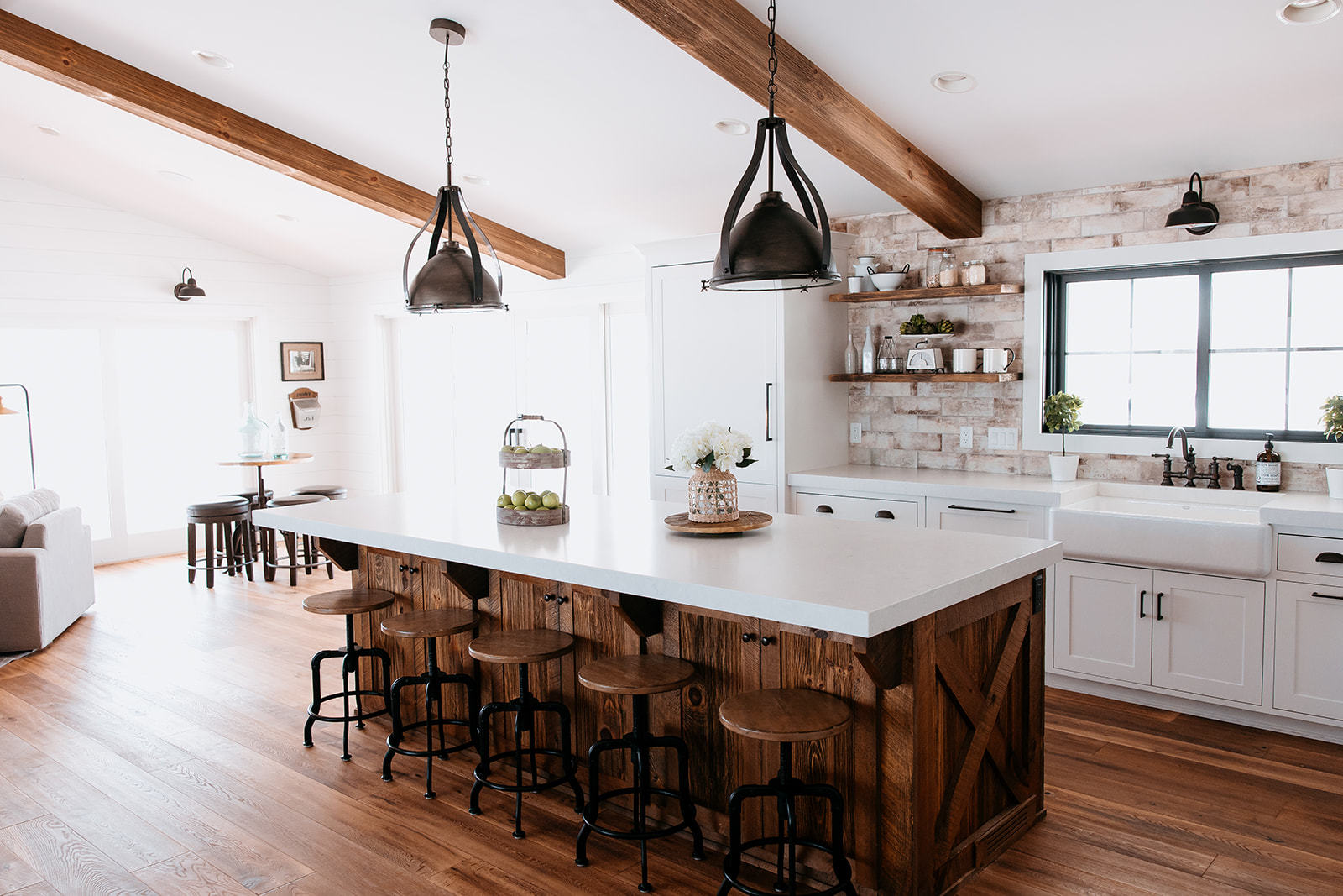 281 North Snipehollow Road Elizabeth, IL 61028 - Photo 16 of 68 a kitchen with a sink a counter space and wooden floor