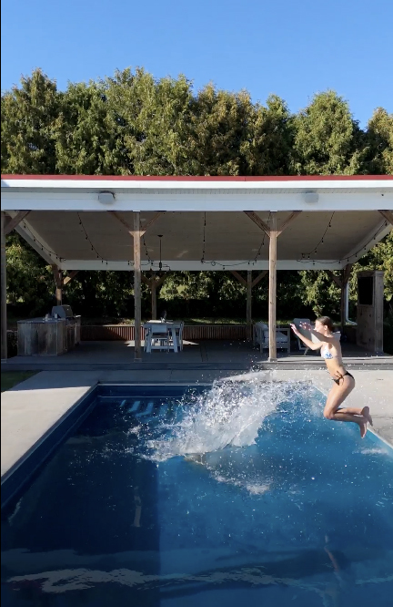 281 North Snipehollow Road Elizabeth, IL 61028 - Photo 66 of 68 a view of swimming pool with seating area and trees in the background