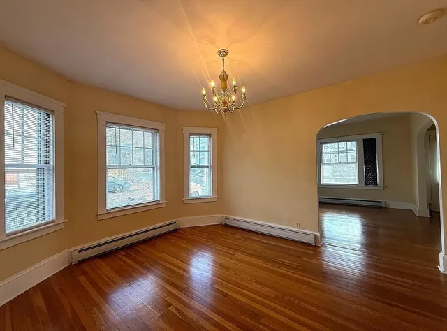 a view of livingroom with hardwood floor and window