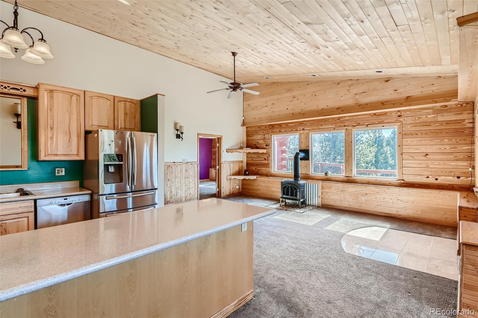 740 County Road 99 Black Hawk, CO 80422 - Photo 5 of 27 a kitchen with stainless steel appliances a refrigerator and a sink