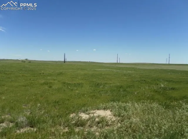 a view of a big yard with an empty space