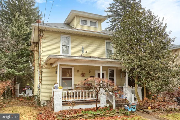 front view of a house with a porch