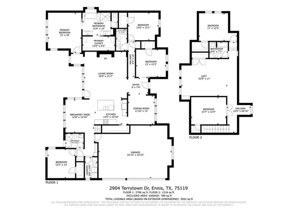 $630,000 | 2904 Terrytown Drive, Ennis, TX 75119