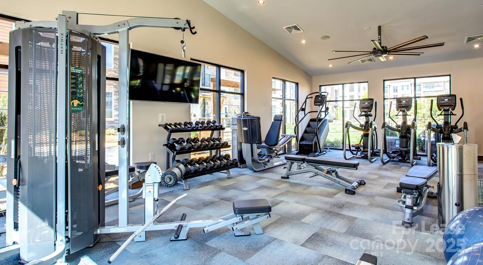 6408 Providence Farm Lane, Unit B2 Charlotte, NC 28277 - Photo 11 of 44 a view of a room with gym equipment