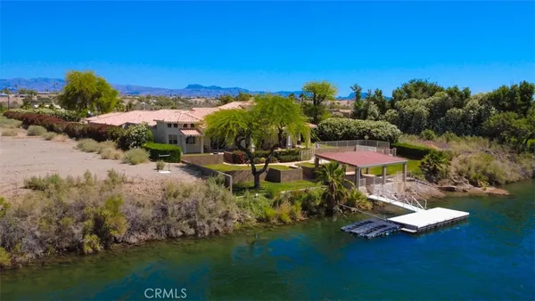 a view of a lake with houses