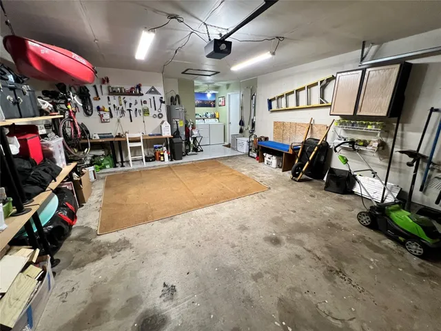 a view of a garage with a bike and a bike