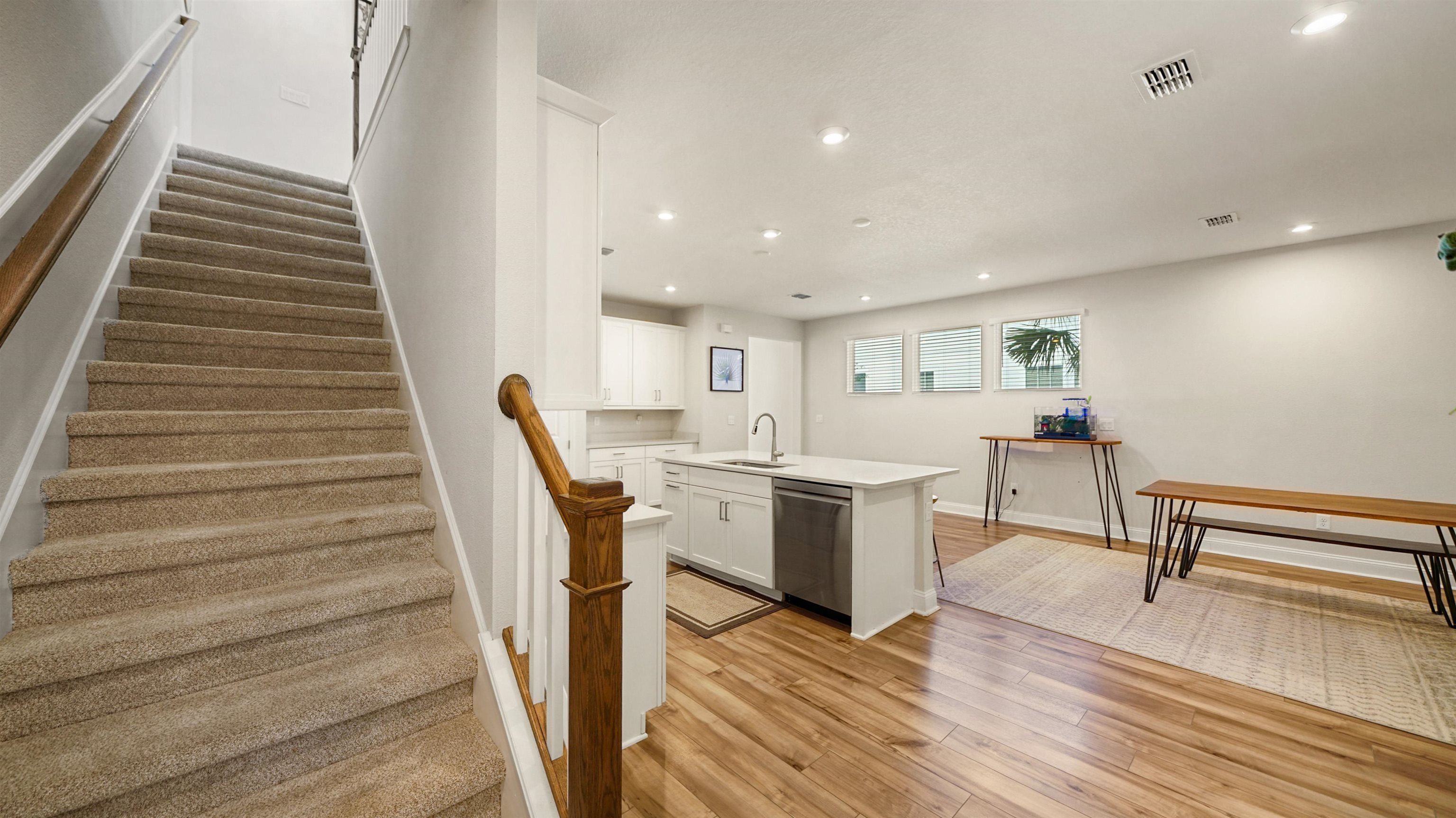 14141 Backbarrier Road Jacksonville, FL 32224 - Photo 12 of 45 a view of entryway and workspace with wooden floor