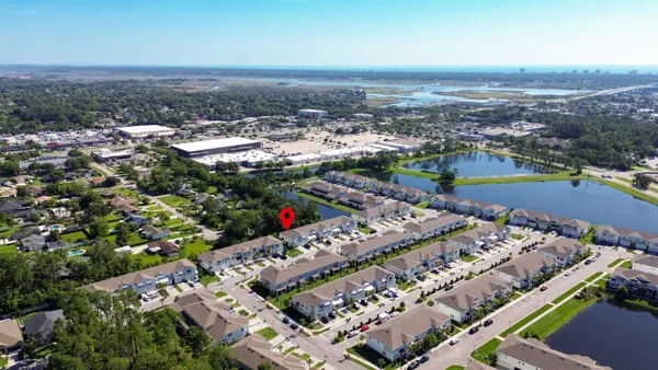 an aerial view of a city