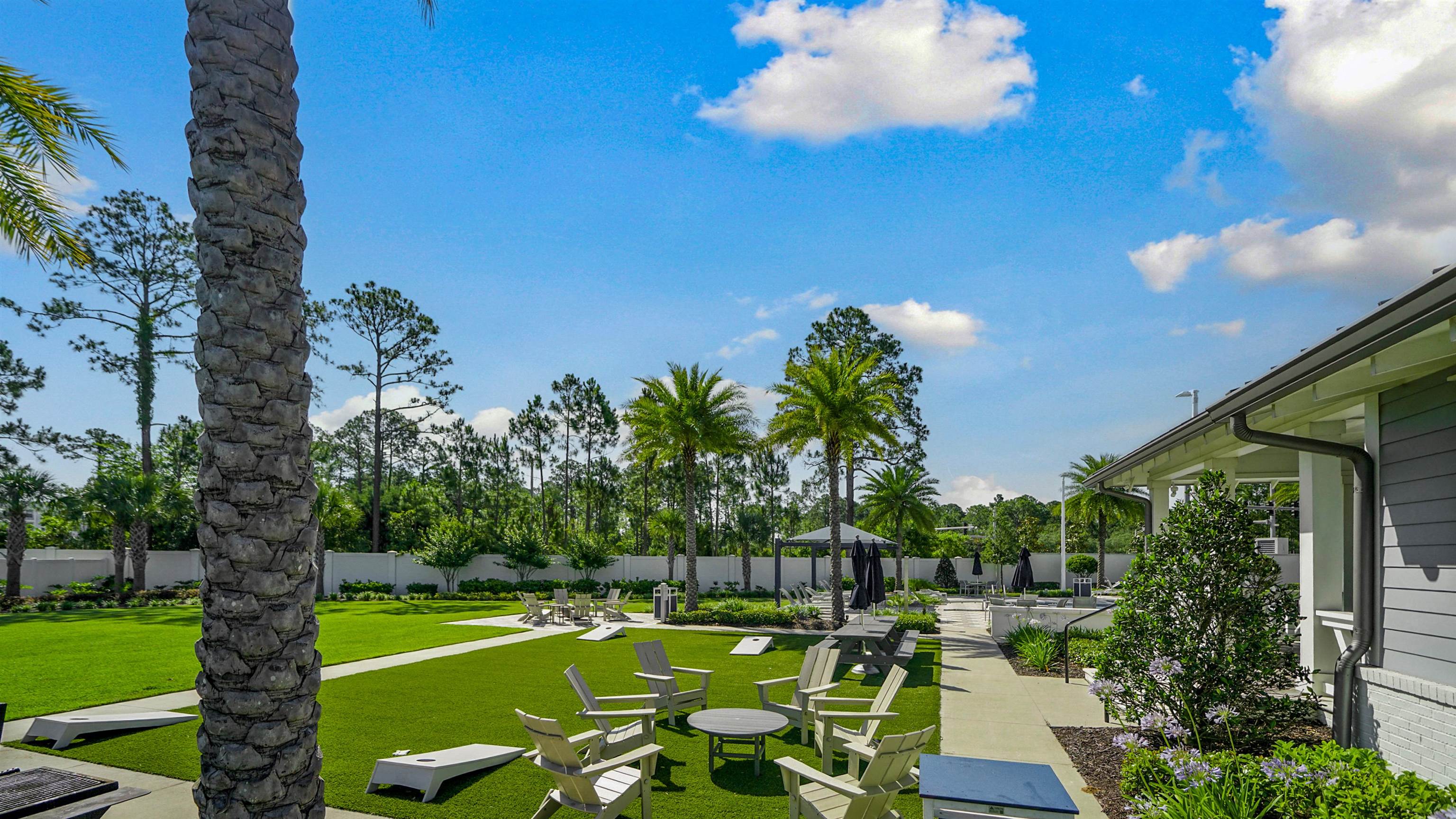 14141 Backbarrier Road Jacksonville, FL 32224 - Photo 40 of 45 a view of a big yard with swimming pool and furniture