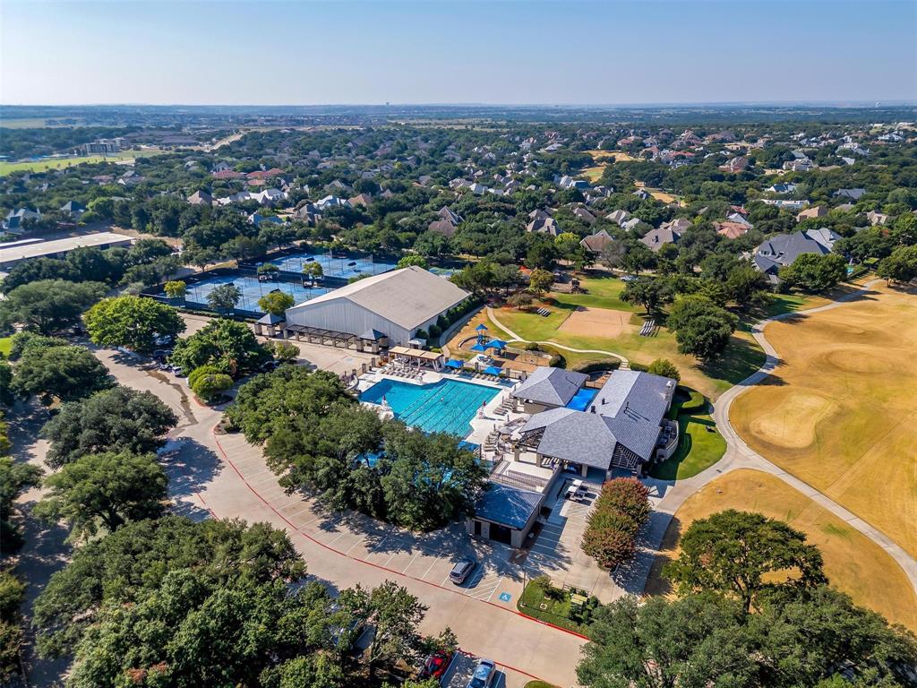 6513 Haig Point Court Fort Worth, TX 76132 - Photo 31 of 37 an aerial view of residential houses with outdoor space and swimming pool