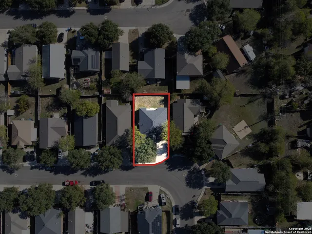 an aerial view of multiple house