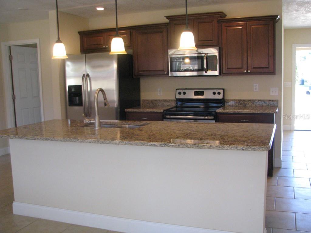 Kitchen Island with space to put stools