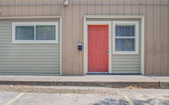 a view of a door of the house