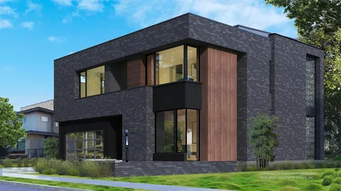 a front view of a house