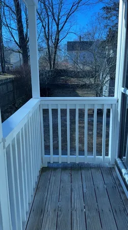 a view of wooden deck