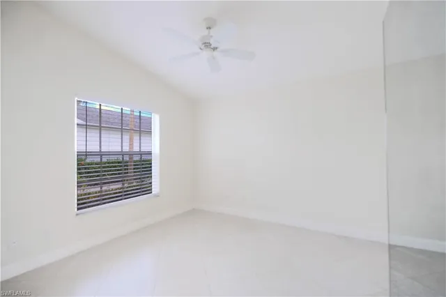 a view of a room with an empty space