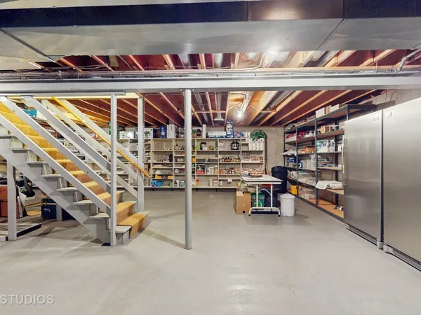 a view of storage and utility room