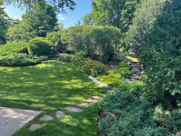 a view of a garden