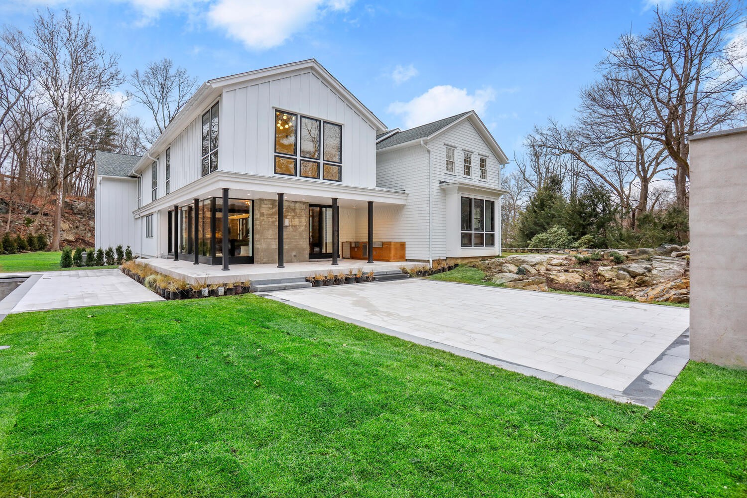 38 Goodwives River Road Darien, CT 06820 - Photo 53 of 58 a front view of a house with a yard