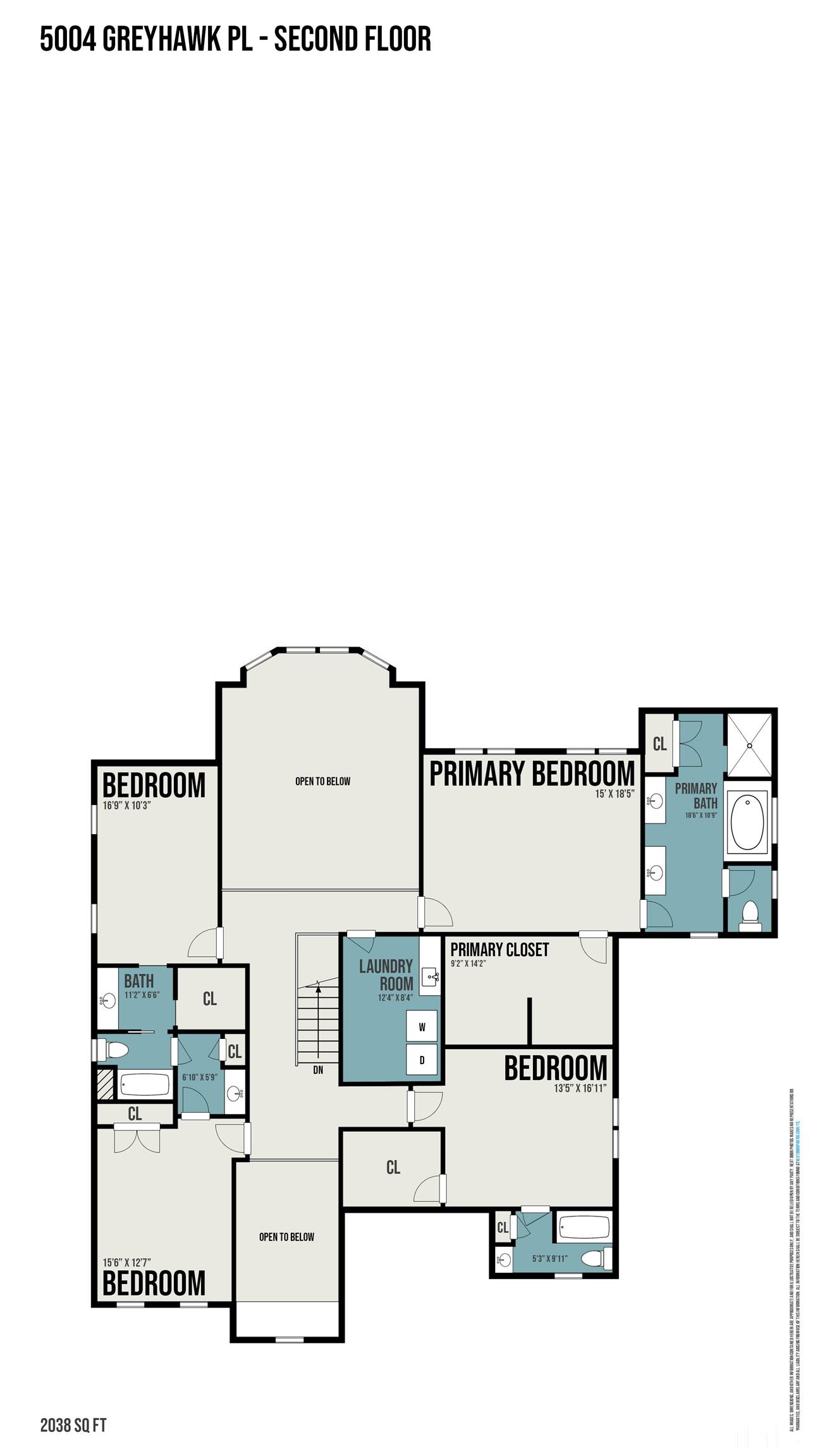 5004 Greyhawk Place Apex, NC 27539 - Photo 33 of 36 a picture of floor plan