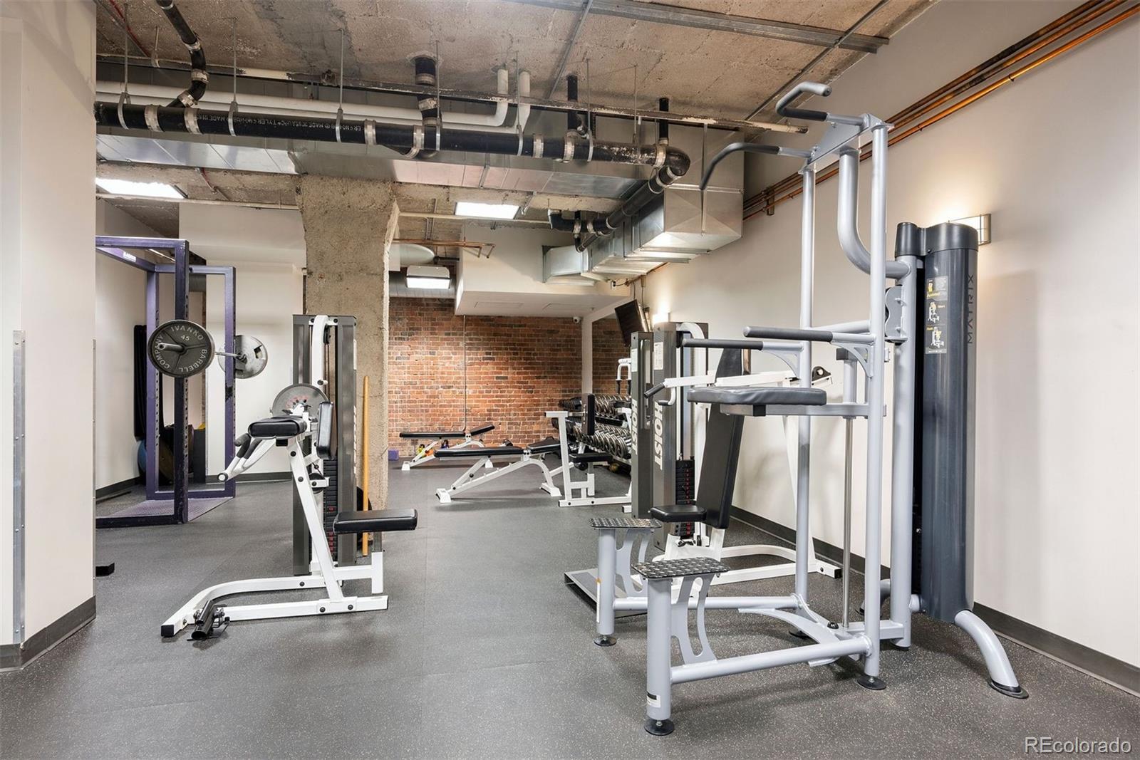 1801 Wynkoop Street, Unit 603 Denver, CO 80202 - Photo 37 of 40 a view of a room with gym equipment