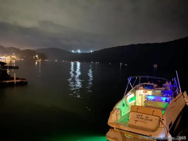 a view of a lake with outdoor space