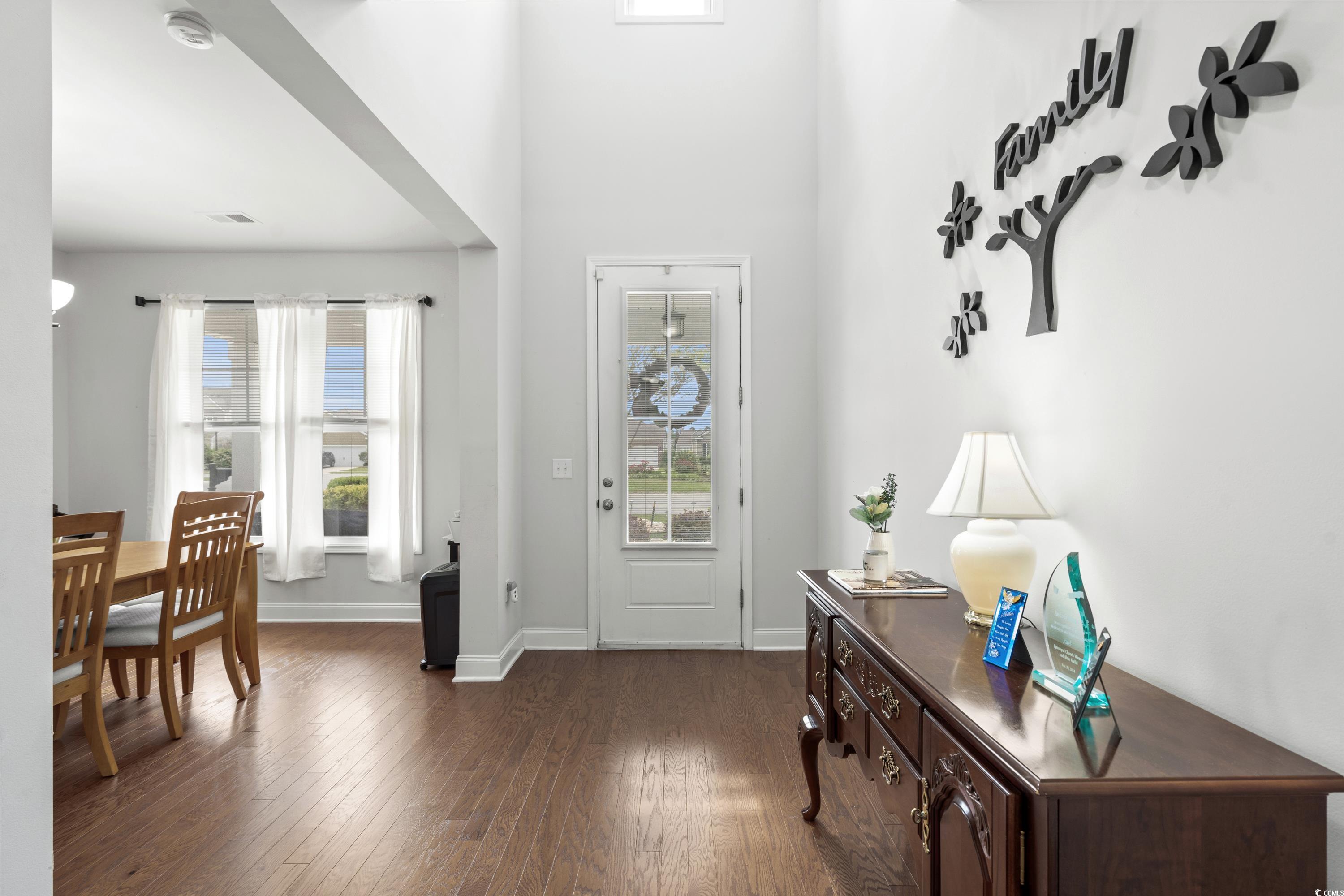 4246 Livorn Loop Myrtle Beach, SC 29579 - Photo 7 of 40 Foyer entrance with baseboards, dark wood-style flooring, a healthy amount of sunlight, and visible vents