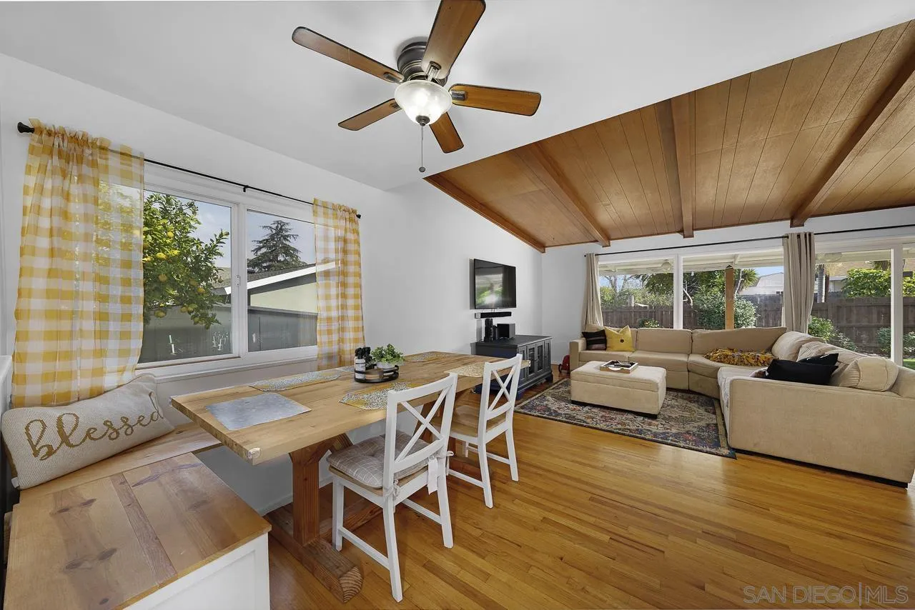 1243 Hardin Drive El Cajon, CA 92020 - Photo 10 of 32 a view of a dining room with furniture window and wooden floor