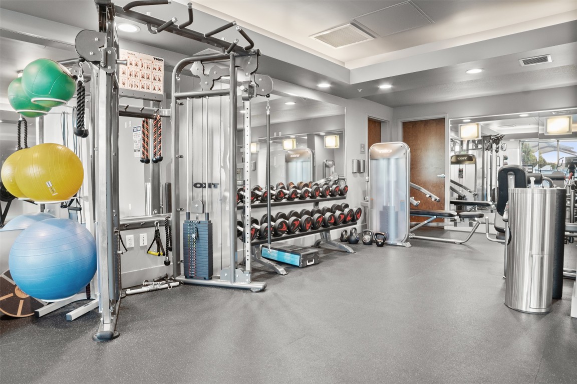 300 Bowie Street, Unit 2405 Austin, TX 78703 - Photo 36 of 39 a view of a room with gym equipment