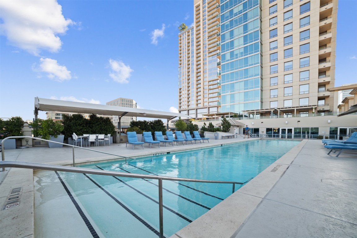 300 Bowie Street, Unit 2405 Austin, TX 78703 - Photo 39 of 39 a view of a swimming pool with outdoor seating